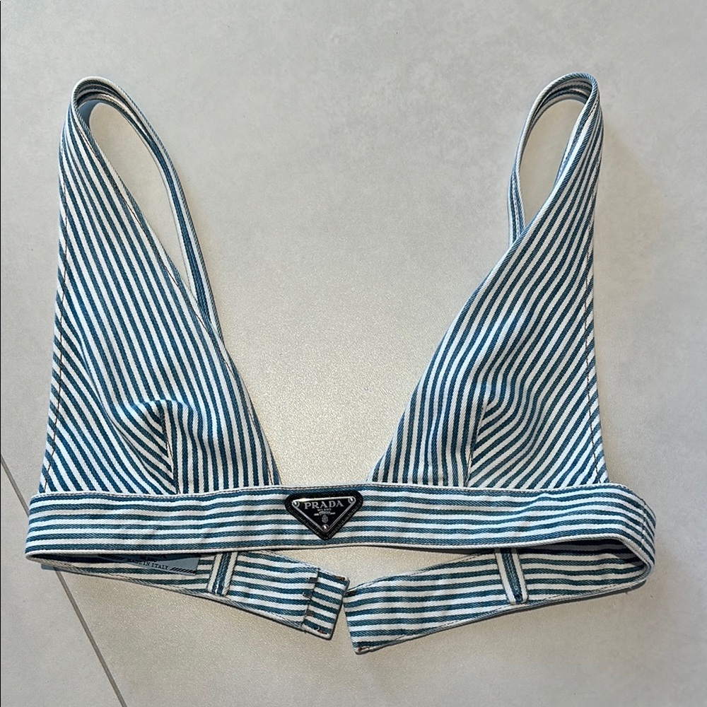 NWOT Prada Striped Bralette 38